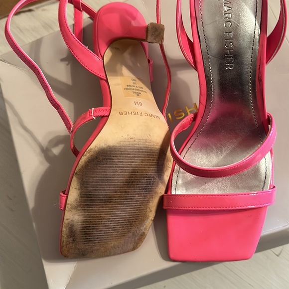 Marc Fisher Medium pink strappy heels - Picture 3 of 3